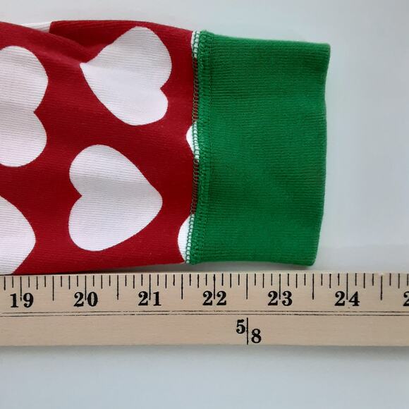 Hanna Andersson Crossover 2 Piece Pajama Set Hearts Red Girls 8 Long Sleeve - Picture 14 of 14